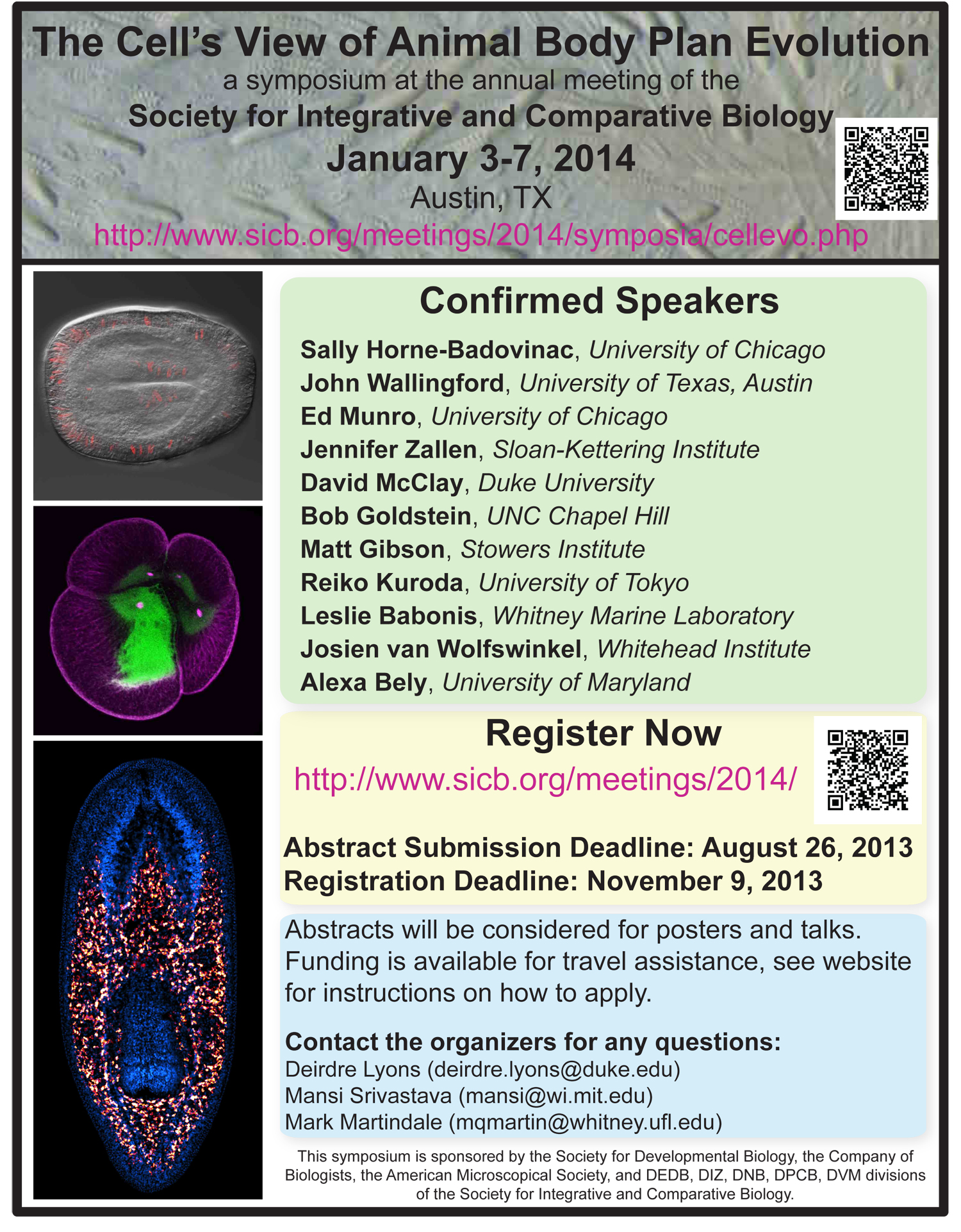 The Cell's View of Animal Body Plan Evolution: a symposium at the annual  meeting of the Society for Integrative and Comparative Biology January 3-7,  2014 Austin, TX - the Node