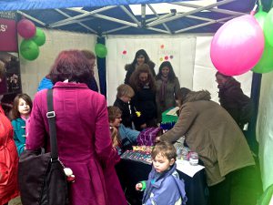 Our stall at the Oxfordshire Science Festival 2013 launch event in Oxford City Centre. 