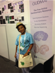 A Fresenius health professional at the GUDMAP Exhibitor Stand.