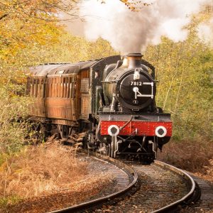 A steam train