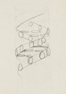 Francis Crick's Pencil sketch of DNA